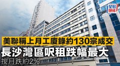 美联称上月工厦录约130宗
