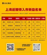 上海一批待入市新盘公示
